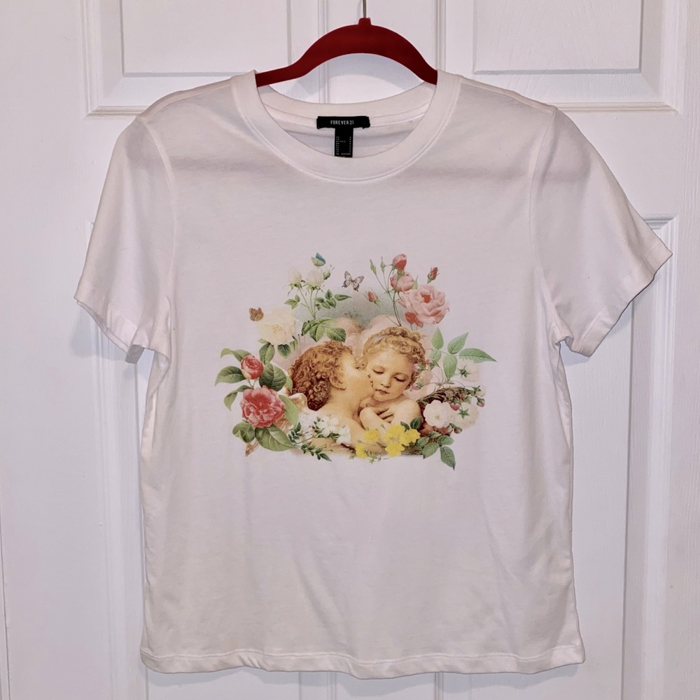 Forever 21 Size Small Cherub Angels T-Shirt